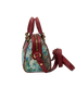Blooms Mini Boston, &pound;595, Handbags, Blue/Red, Canvas/Leather, Bottom view